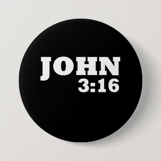 John 3:16 ronde button 7,6 cm (Voorkant)