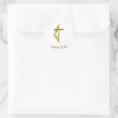 John 3:16 ronde sticker (Tas)