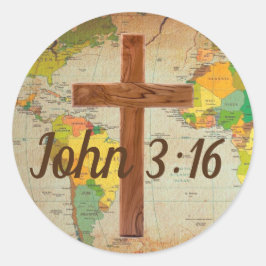 John 3:16 ronde sticker