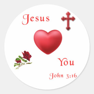 John 3:16 ronde sticker
