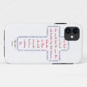 John 3:16 Rood, wit en blauw kruis Case-Mate iPhone Case (Achterkant (horizontaal))