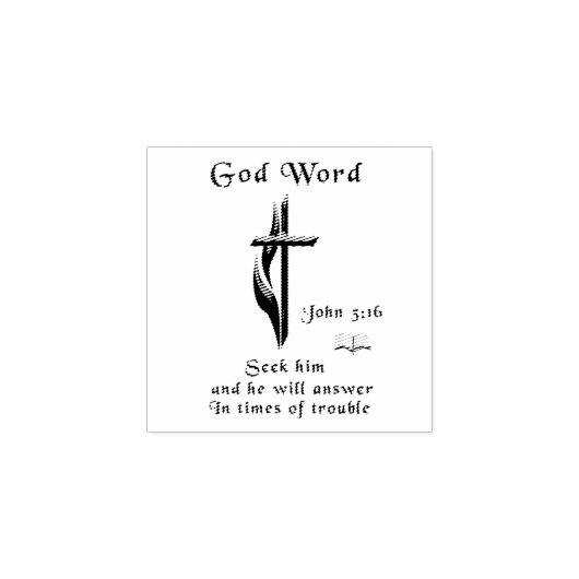 John 3:16 rubberstempel (Afrduk)