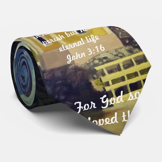 John 3:16 schilderij stropdas (Opgerold)