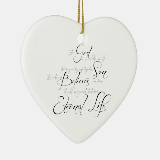 John 3:16 script keramisch ornament (Rechts)