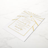 John 3:16 Scripture Christmas Photo Gold   Folie Feestdagenkaart (Gedraaid)