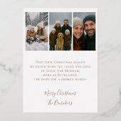 John 3:16 Scripture Christmas Photo Gold   Folie Feestdagenkaart (Achterkant)