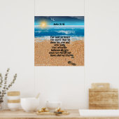 John 3:16 Scripture Poster (Keuken)