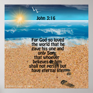 John 3:16 Scripture Poster