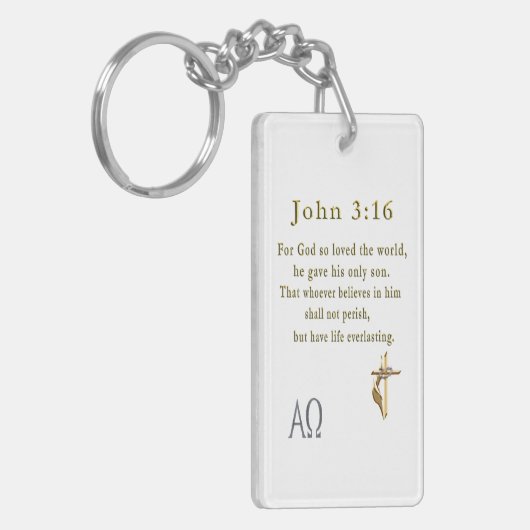 John 3:16 sleutelhanger (Voorkant Links)