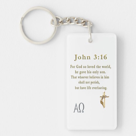 John 3:16 sleutelhanger (Voorkant)
