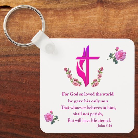 John 3:16 sleutelhanger (Voorkant)