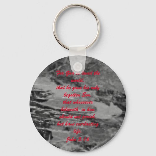 John 3:16 Sleutelhanger van de Bijbelse scripture (Voorkant)