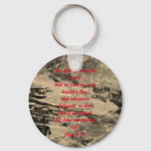 John 3:16 Sleutelhanger van de Bijbelse scripture 