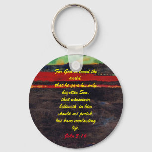 John 3:16 Sleutelhanger van de Bijbelse scripture 
