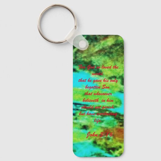 John 3:16 Sleutelhanger van de Bijbelse scripture  (Voorkant)