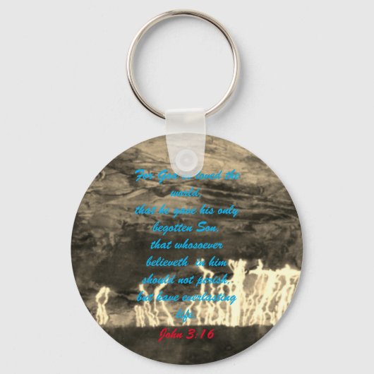 John 3:16 Sleutelhanger van de Bijbelse scripture  (Voorkant)