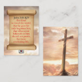 John 3:16 Statenvertaling Kaarten Visitekaartje (Voorkant / Achterkant)