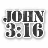 John 3:16 sticker (Voorkant)