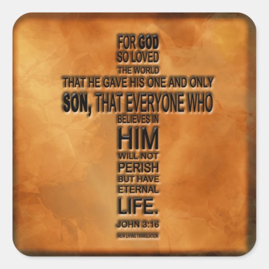 John 3:16 Sticker (Voorkant)