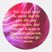 John 3:16 Sticker (Voorkant)