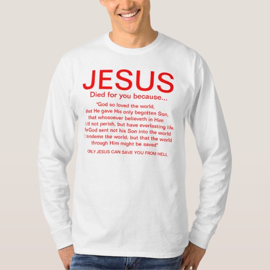 John 3:16 t-shirt (Voorkant)