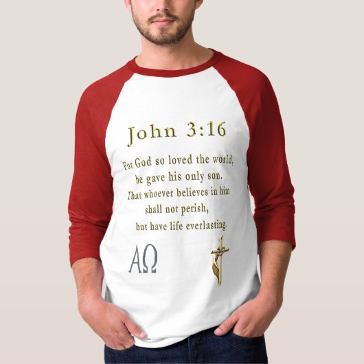 John 3:16 t-shirt (Voorkant)