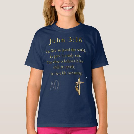 John 3:16 t-shirt (Voorkant)