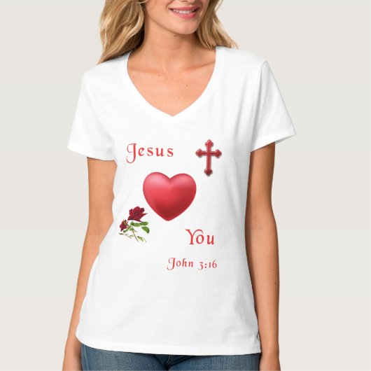 John 3:16 t-shirt (Voorkant)
