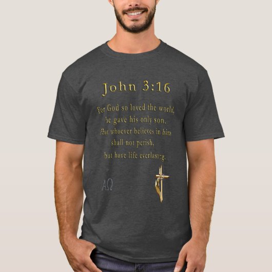 John 3:16 t-shirt (Voorkant)
