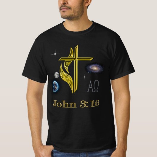 John 3:16 t-shirt (Voorkant)