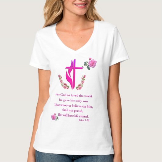 John 3:16 t-shirt (Voorkant)