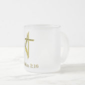 John 3:16 t-shirts en meer matglas koffiemok (Voorkant rechts)