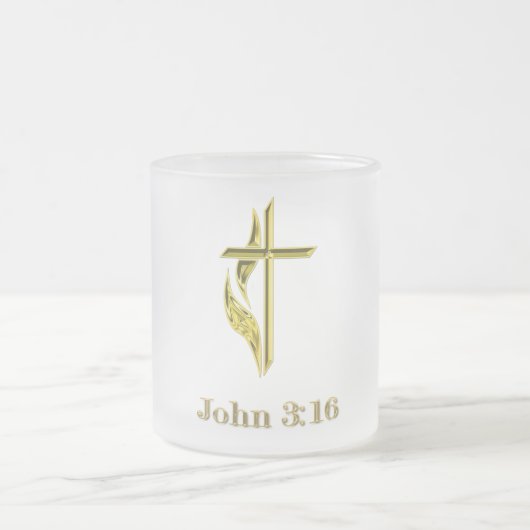 John 3:16 t-shirts en meer matglas koffiemok (Center)