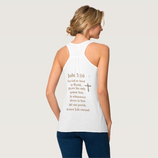 John 3:16 tanktop (Volledige Achterkant)