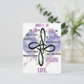 John 3:16-tattoo ontwerp briefkaart (Staand voorkant)