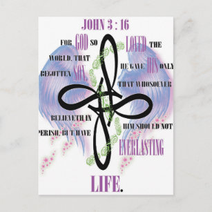 John 3:16-tattoo ontwerp briefkaart