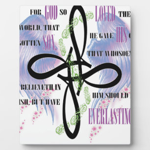 John 3:16-tattoo ontwerp fotoplaat