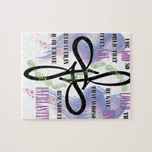 John 3:16-tattoo ontwerp legpuzzel (Horizontaal)