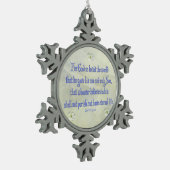 John 3:16 tin sneeuwvlok ornament (Links)