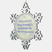 John 3:16 tin sneeuwvlok ornament (Rechts)