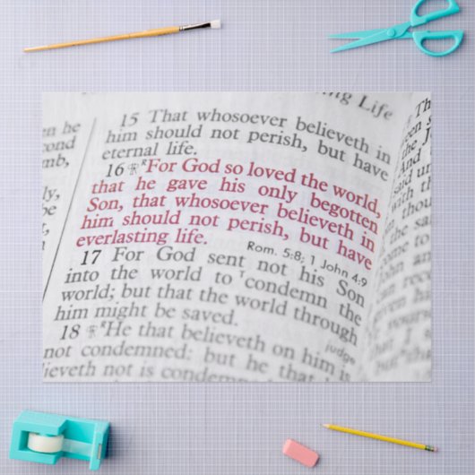 John 3:16 tissuepapier (Craft)