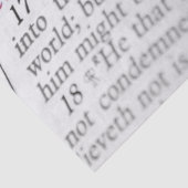John 3:16 tissuepapier (Detail)