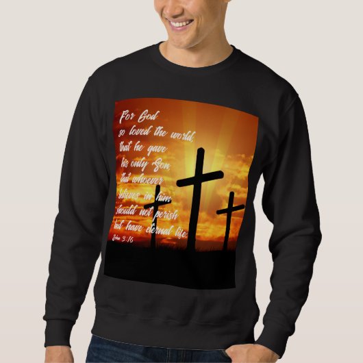 JOHN 3:16 TRENDIGE BIJBELVERS CHRISTELIJK KADO TRUI (Voorkant)