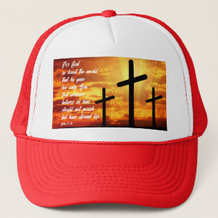 JOHN 3:16 TRENDY BIJBELVERS CHRISTELIJK KADO TRUCKER PET