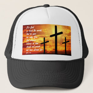 JOHN 3:16 TRENDY BIJBELVERS CHRISTELIJK KADO TRUCKER PET