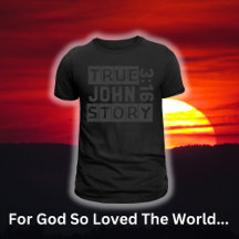 John 3:16 True Story Bijbel Citaat Grunge Zwart