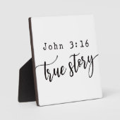 John 3:16 True Story Christelijk Sign Fotoplaat (Voorkant)