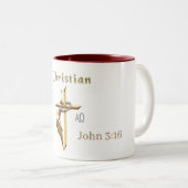 JOhn 3:16 Tweekleurige Koffiemok (Voorkant rechts)