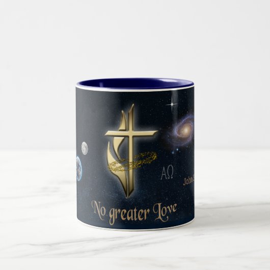 John 3:16 tweekleurige koffiemok (Center)