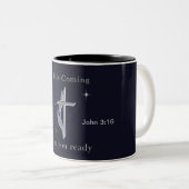 John 3:16 tweekleurige koffiemok (Voorkant rechts)